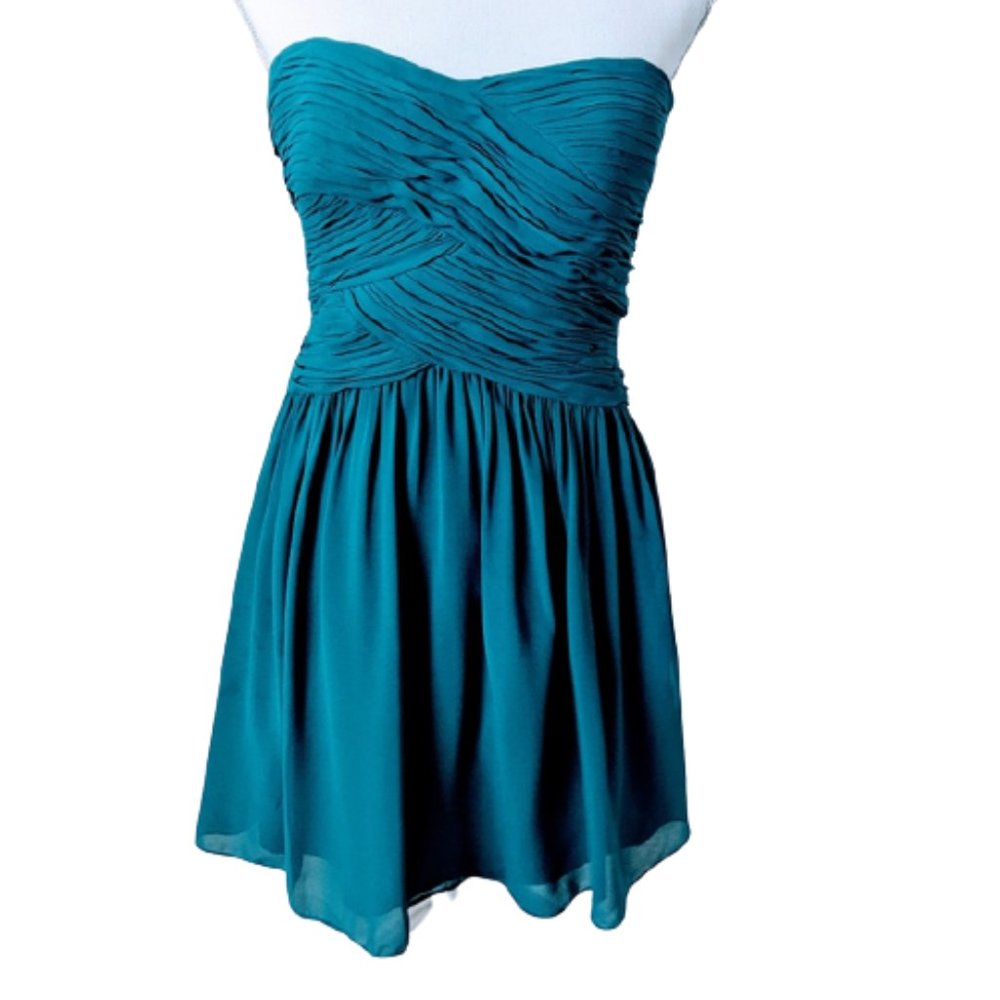 3/$40 Donna Morgan Teal Strapless Dress Size 4